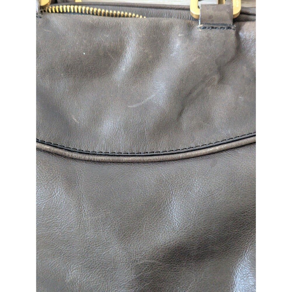 Temperley London Leather Luxury HandBag Bag Zip Y2K 90s Gold Tone Brown READ - Picture 13 of 15
